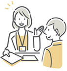 企業の担当者と直接話す（ブース）