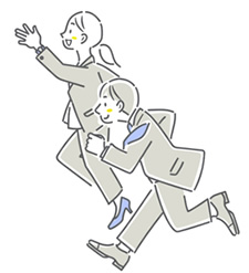 踏み出すイラスト