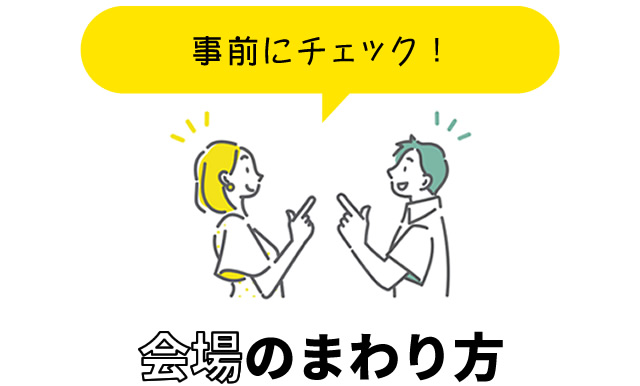 会場のまわり方